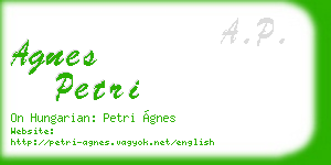 agnes petri business card